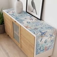 thumbnail image 4 of Coastal Starfish Table Runner - 48 Inch Long, Kitchen Dining Table Runner Dresser Scarves, Blue Nautical Coral Seashell Wooden Farmhouse Decor for Coffee Tables Wedding Party Banquet, 4 of 8