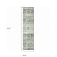 thumbnail image 3 of 2' X 8' Blue Ivory And Grey Oriental Power Loom Stain Resistant Runner Rug, 3 of 10