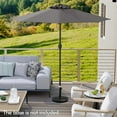 thumbnail image 2 of Gymax Parasol de Patio Extérieur Parasol de Table Moderne avec 8 Nervures Robustes Résistant au Soleil Gris, 2 of 10