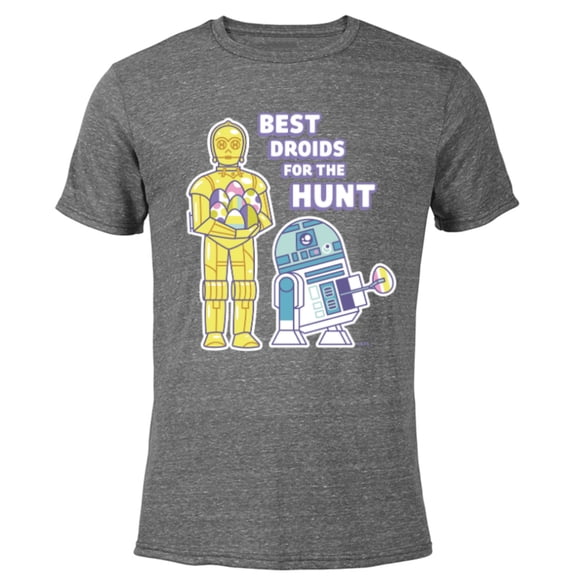 Star Wars Best Droids For the Hunt Easter - Short Sleeve Blended T-Shirt for Adults - Customized-Dark Heather