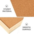 thumbnail image 3 of LULULION 1Set Khaki Cork Board Display Bulletin Board with Sturdy Wood Frame for Notes Calendars and Photos, 3 of 5