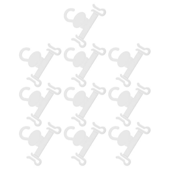 OUNONA  10 Pcs Tank Top Hanger Hooks Space Saver Shelf Tags Shoe Rack Pants Hangers Transparent