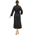 thumbnail image 2 of PAVILIA Black Women Waffle Knit Kimono Robe, Soft Cozy Breathable Lightweight Bathrobe with Side Pockets, Shower Spa House Long Robe for Women, S/M, 2 of 7