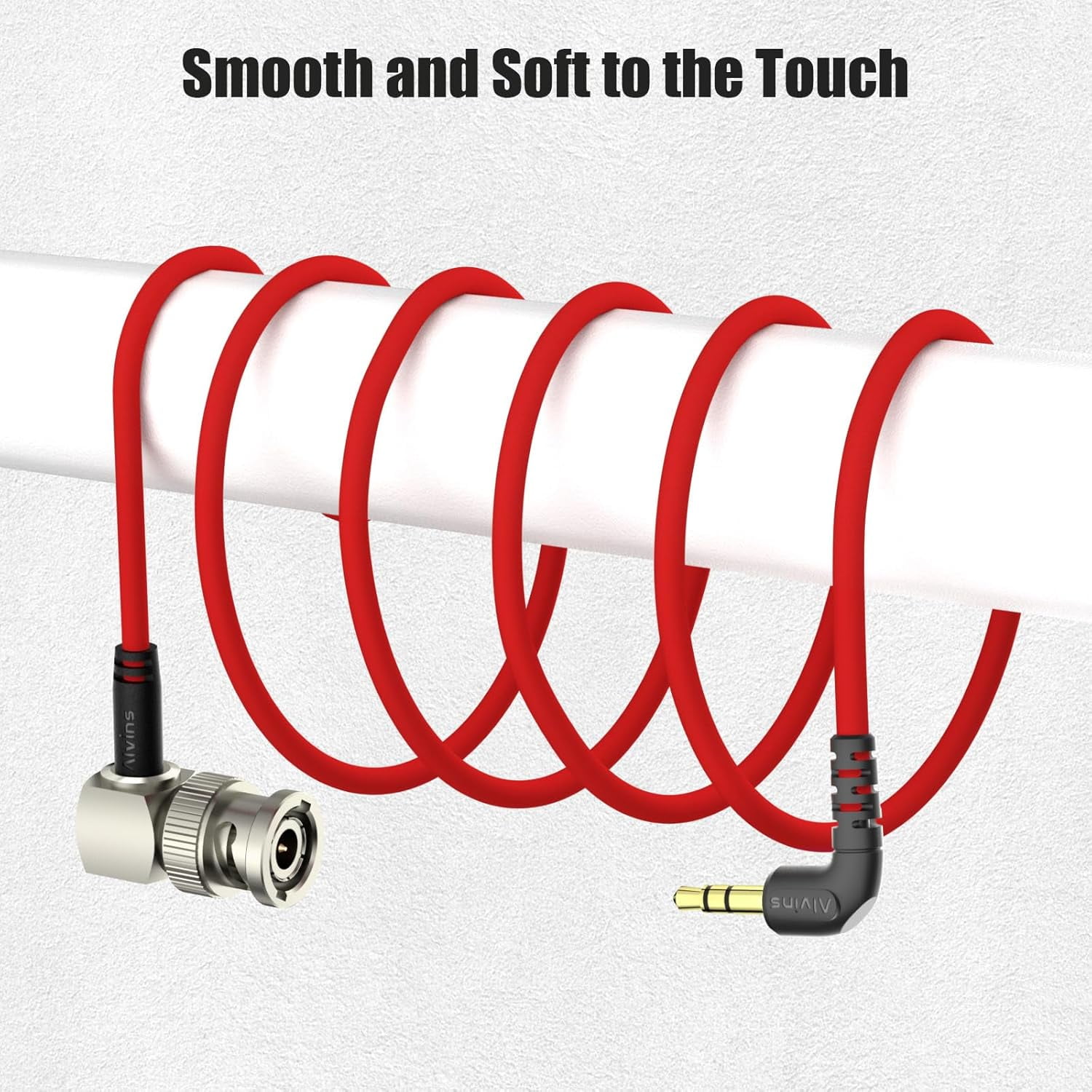 Alvin's Cables for Tentacle Sync 3.5mm TRS to BNC Timecode Cable Ultra Soft Cable, Compatible for Canon C70 C300 MK II C500, for Sony F55 FX9 FX6, for Zaxcom, for Zoom F4 F8 F8n F8n Pro 20in