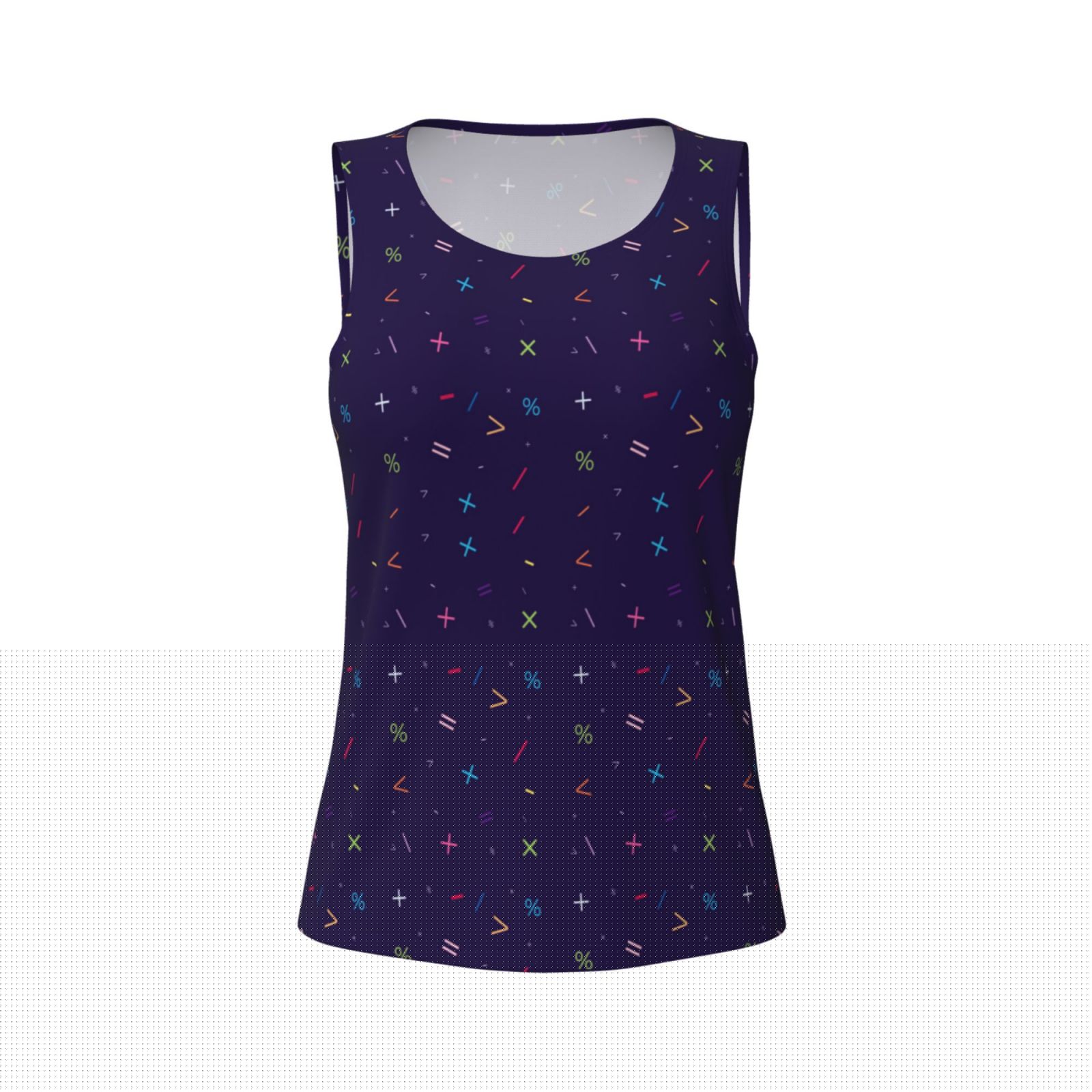 thumbnail image 4 of Easygdp Mathematical Symbols Women's Workout Tank Top, Running Top, Hiking Shirt, Quick-Dry for Running, Yoga, Hiking - XX-Large, 4 of 9