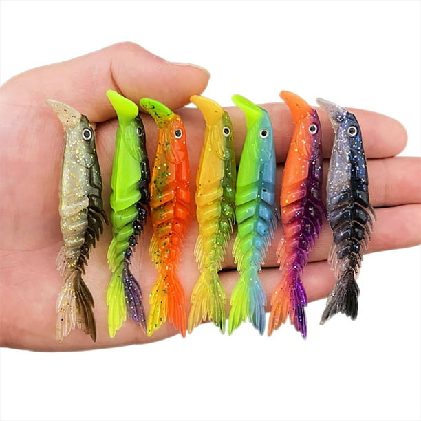 EDTara Soft Baits Shad Fishing Lures Paddle Tail Swimbaits Plastic Lures  For Bass Trout Fishing Gifts For Men 1 Set 
