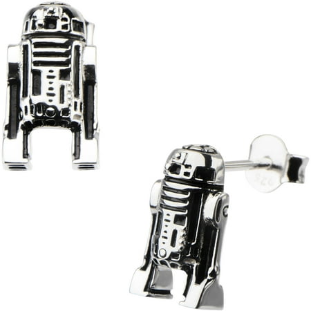 Star Wars 925 Sterling Silver R2-D2 Stud Earrings