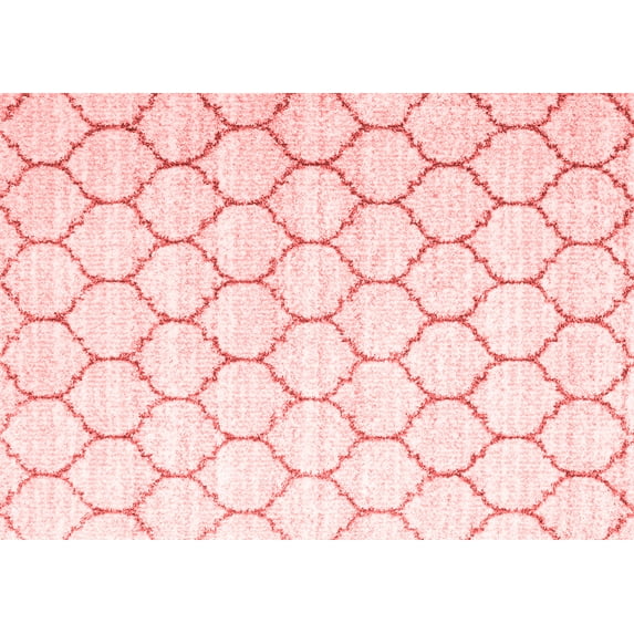 Ahgly Company Indoor Rectangle Abstract Red Contemporary Area Rugs, 5' x 8'