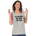thumbnail image 4 of Id Rather Be With Dog Sarcastic Pet Tank Top T Shirts Men Women Brisco Brands M, 4 of 6