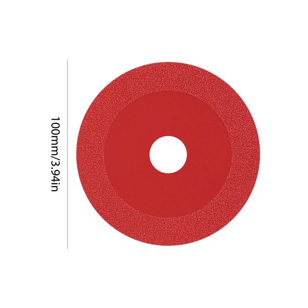 Disco de corte de vidrio de 100 mm Disco de molienda de jade afilado para bricolaje (rojo) Likrtyny Para estrenar