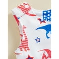 thumbnail image 6 of Coduop Independence Day Baby Jumpsuit Stars Stripes Sleeveless Romper for Newborn Infant Boy Girls, 6 of 8