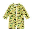 thumbnail image 6 of Boys Swimsuit Boys Sun Ready Swimming Trunks Excavator Print Crew Neck Long Sleeve All Over Construction Vehicle Print One Piece Swimsuit Upf 50 Plus Yellow 6 Months-12 Months, 6 of 6