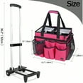 thumbnail image 3 of Extra Large Rolling Cleaning Caddy Bag with Detachable Foldable Trolley Portable Cleaning Cart for Housekeeping Cleaning Caddy with Adjustable Shoulder Strap and Multiple Storage Pockets, 3 of 9