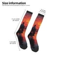 thumbnail image 2 of Fotbe Sunset River Western Cowboy Calcetas Divertidas Estampadas para Hombre y Mujer, Calcetas de Algodón hasta la Rodilla para Caminar, Correr, Enfermería y Embarazo, 2 of 6