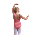 thumbnail image 2 of ‌LYMAYTER Girls Dance Leotard Short Sleeve Ruffle Practice Wear Summer Ballet Gymnastics 3-11Y, 2 of 8