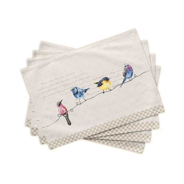 Juego de 4 manteles individuales Maison d' Hermine, 100% algodón (33 x 48 cm)