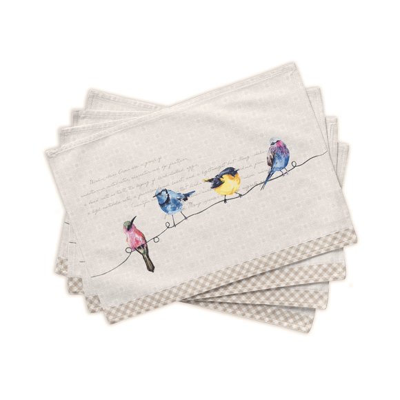 Juego de 4 manteles individuales Maison d' Hermine, 100% algodón (33 x 48 cm)