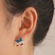 thumbnail image 3 of Pendientes de fiesta del carnaval del día de la independencia American Star Strip banner color diamante pintado estrella de aceite mariposa flecos pendientes joyas de pareja regalo, 3 of 5