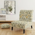 thumbnail image 2 of Designart "Simplicity In Yellow And Green Florals" Yellow Floral Upholstered Accent Chair - Cottage Arm Chair For Living Room, 2 of 7