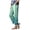 Green, variant on Womens Summer Boho Floral Print Linen Pants Drawstring Elastic Hight Waist Casual Loose Trousers with 4 Pockets (Beige, XL)