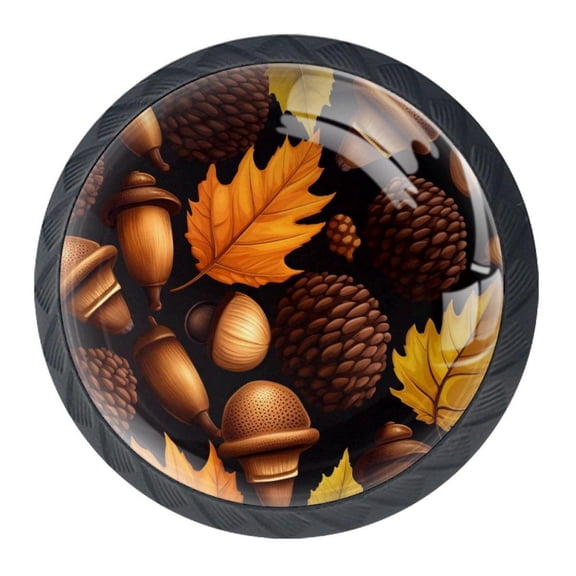 4 Pcs Acorns Knobs for Kitchen Cabinet Cupboard Dresser Bookcase Drawer Pulls Handles Round Home Decor