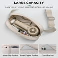 thumbnail image 5 of WATERFLY Unisex Fashion Lightweight Running Hiking Walking Fanny Pack Waist Bag,Beige, 5 of 6