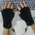 thumbnail image 5 of USB Rechargeable Heated Touchscreen Fingerless Gloves, Electric Heating, Winter Hand Warmer Gloves for Outdoor Work Cycling Skiing, Half Finger Heating Gloves for Men Women, 1Pair(Black,6.7x3.5"), 5 of 9