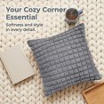 thumbnail image 4 of REGALWOVEN Throw Pillow Covers Set of 2, Soft Plush Solid Couch Pillow Cases for Sofa Bed Living Room Home Decor Grey 18" x 18", 4 of 7
