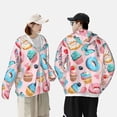 thumbnail image 6 of Balery Cupcakes and Donuts Men's Women's UPF 50+ Sun Protection Lightweight Hoodie Performance Long Sleeve Shirt for Fishing Running-XX-Large, 6 of 9