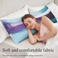 thumbnail image 6 of Purple Teal Ombre Long Body Pillow Cover 20x60 Inch, Abstract Modern Oil Painting Gradient Decorative Pillowcase with Zipper, Microfiber Pillow Protector, Soft Breathable Long Pillowcases for Women, 6 of 9