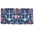 thumbnail image 7 of Yayeee Kitchen Curtains Tier Set of 2 Light Filtering 57"x36" Over Sink Window Panels, Light Blue Anchor, 7 of 7