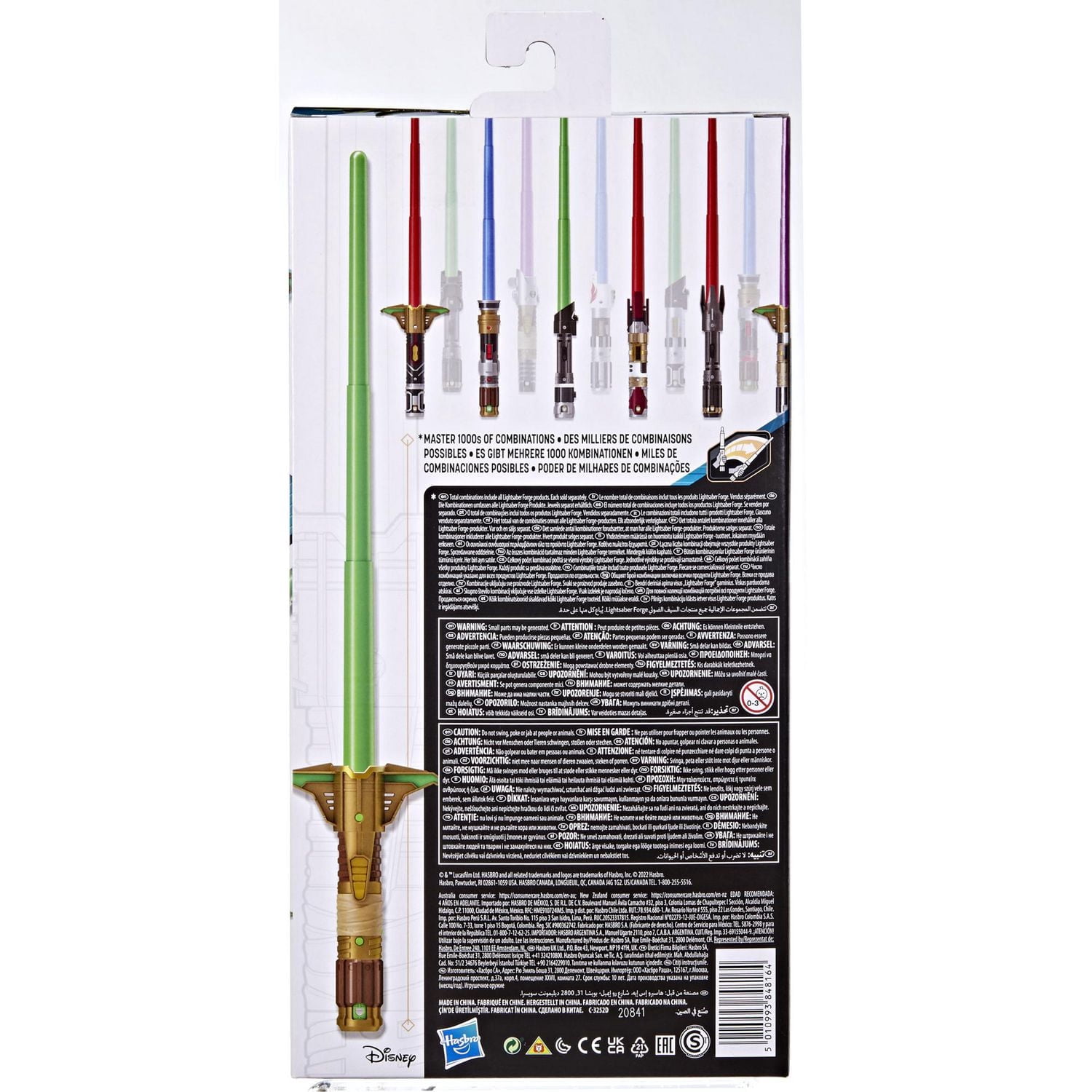 Star Wars Lightsaber Forge, Sabre laser de Yoda à lame verte extensible, jouet de déguisement personnalisable, pour enfants, dès 4 ans