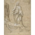 thumbnail image 2 of After Raphael 12x14 Gold Ornate Wood Frame and Double Matted Museum Art Print Titled - Pieta (16th Century), 2 of 4