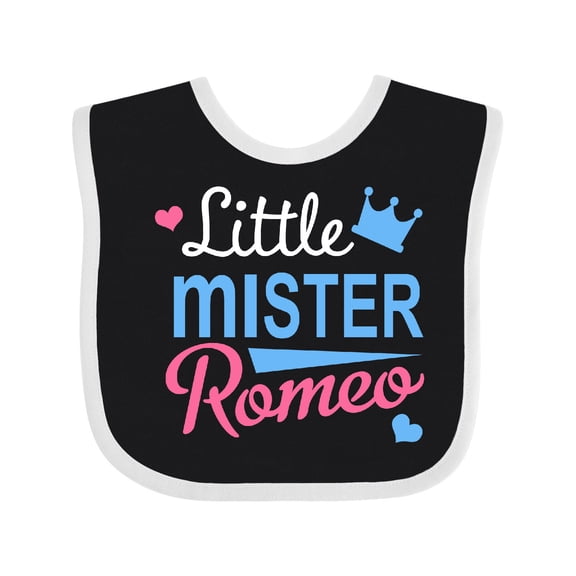 Inktastic Little Mister Romeo Boys Baby Bib