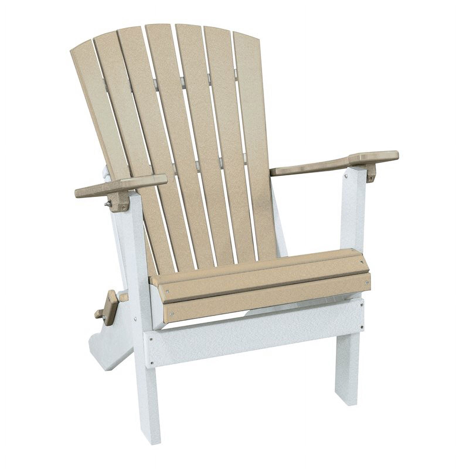 Furniture Classics Model 519BBK Fan Back Folding Adirondack Chair in Blue with a Black Base