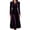 Dark Purple, variant on Women Collared Button Front Velvet Midi Dress, Long Sleeve High Waist A Line Flowy Dress, Elegant Vintage Formal Guest Dress for Wedding Holiday Cocktail Party,Dark Purple,L