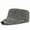3 Army Green, variant on Distressed Washed Cadet Cap, Casual Flat Top Military Style Sun Hat for Daily Use-2 navy blue