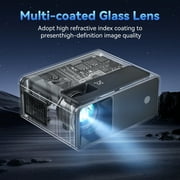 Mini Projector 1080P Portable Projector Compatible with iPhone/Android/PS4/Laptop/TV Stick, Built-in Hi-Fi Speaker, for Home Theater/Indoor Outdoor Movies/Gaming
