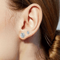 thumbnail image 5 of Aretes Zirconia Acero Inoxidable Hipoalergénico 6 Pares Plata Malubero Malu1730, 5 of 5