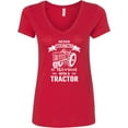 thumbnail image 3 of Inktastic Tractor Woman Women's V-Neck T-Shirt, 3 of 5