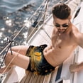 thumbnail image 2 of luoweisi Men's Beach Shorts Quick Dry Swim Trunks with Mesh Lining Galaxy 2XL, 2 of 5