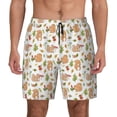 thumbnail image 3 of Uemuo Squirrel And Mushroom Pattern Mens Swim Trunks Quick Dry Board Shorts with Mesh Lining, Stretch Beach Shorts Quick Dry No-Chafing Board Shorts-XX-Large, 3 of 9