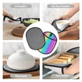 thumbnail image 7 of Pofeuu Rainbow Scales2 Print Silicone Pot Mat Mitten With Hanging Loop Heat Resistant Oven Mitts Non-Slip Bbq Baking Smoking Potholders, 7 of 7