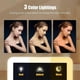 thumbnail image 3 of Travel Makeup Mirror with Light, Compact Makeup Bag with LED Mirror, Portable Lighted Beauty Mirror, 3-Color Lighting, 3 of 5