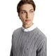 thumbnail image 3 of Jersey Tommy Hilfiger Cable Knit para hombre, gris, HTR, talla XXL, 3 of 5