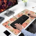 thumbnail image 2 of Pink Flowers with a Pink Background Mousepad Gaming Pad Mouse Waterproof Washable for Office Home Work Gaming Gift Tables Mousepads Rubber Base Mousepad with Stitched Edges 35.4x15.7inches, 2 of 7