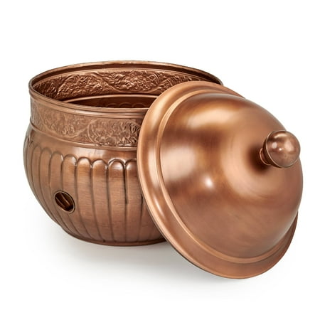 La Jolla  Copper Finish Hose Pot with Lid - Good Directions