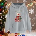 thumbnail image 6 of LEBONYARD Women's Trendy Drawstring Hooded Chic Christmas Printed Long Sleeve Pocekt Sweatshirts Casual Loose Warm Fit Ladies Christmas Sweatshirts, 6 of 6