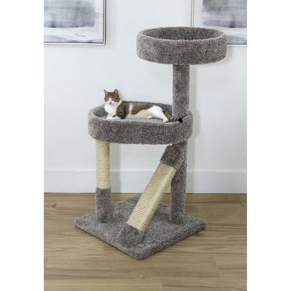 New Cat Condos Cat Tree 41" Scratching Post Condo - Sisal & Carpet Cat Tower for Indoor Cats