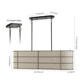 thumbnail image 4 of JONATHAN Y Chadwick 42" 4-Light Rustic Farmhouse Iron Linear LED Pendant, Oil Rubbed Bronze, 4 of 9